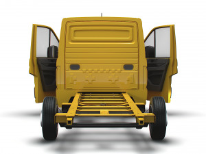 VW Crafter Flat frame chassis HQ Interior 2023 3D Модель