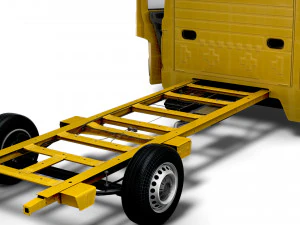 VW Crafter Flat frame chassis HQ Interior 2023 3D Model
