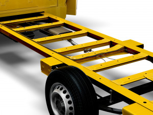 VW Crafter Flat frame chassis HQ Interior 2023 3D Модель