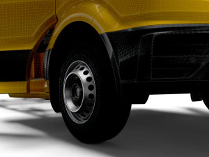 VW Crafter Flat frame chassis HQ Interior 2023 3D Model