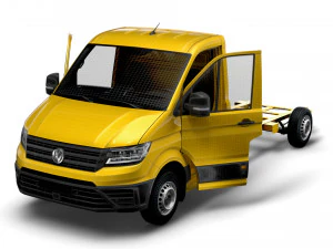 VW Crafter Flat frame chassis HQ Interior 2023 3D Model