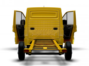 VW Crafter Flat frame chassis HQ Interior 2023 3D Модель