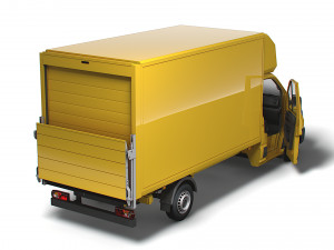 VW Crafter Luton Tail Lift HQ Interior 2023 Modelo 3D