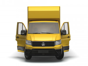 VW Crafter Luton Tail Lift HQ Interior 2023 Modelo 3D