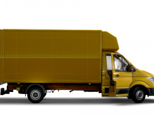 VW Crafter Luton Tail Lift HQ Interior 2023 Modelo 3D