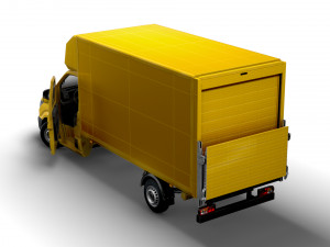 VW Crafter Luton Tail Lift HQ Interior 2023 Modelo 3D