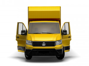 VW Crafter Luton Tail Lift HQ Interior 2023 Modelo 3D