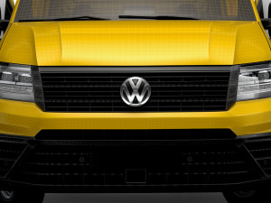 VW Crafter Luton Tail Lift HQ Interior 2023 Modelo 3D