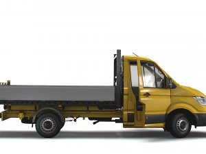VW Crafter Single Cab Tipper HQ Interior 2023 3D Model