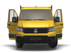 VW Crafter Single Cab Tipper HQ Interior 2023 3D 模型