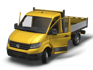 VW Crafter Single Cab Tipper HQ Interior 2023 3D 模型