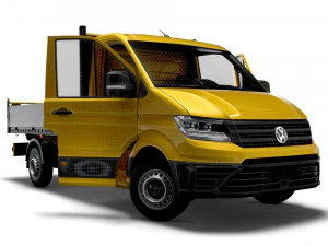 VW Crafter Single Cab Tipper HQ Interior 2023 3D Model