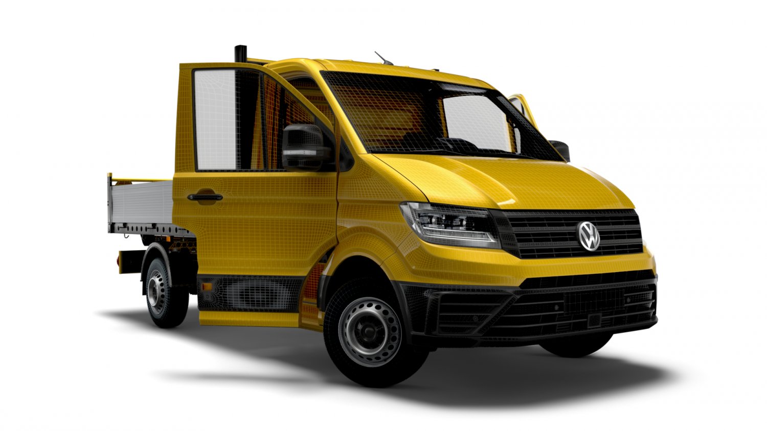 VW Crafter Single Cab Tipper HQ Interior 2023 3D Модель In.