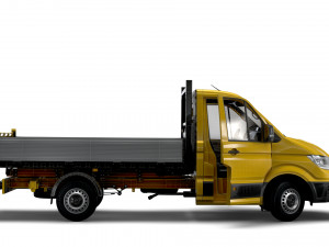 VW Crafter Single Cab Tipper HQ Interior 2023 3D 模型