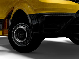 VW Crafter Single Cab Tipper HQ Interior 2023 3D Model