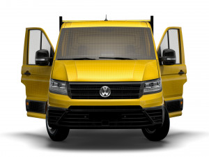 VW Crafter Single Cab Tipper HQ Interior 2023 3D 模型