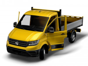 VW Crafter Single Cab Tipper HQ Interior 2023 3D 模型