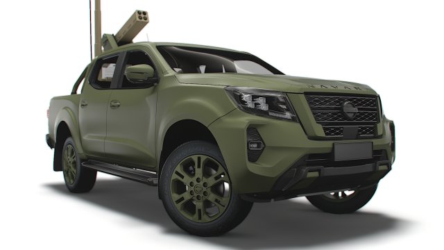 Nissan Navarra Vampire C-UAS 2023 3D मॉडल .c4d .max .obj .3ds .fbx .stl .blend 