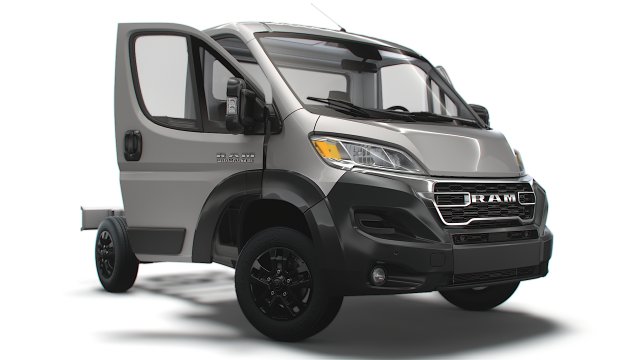 RAM Promaster Chassis HQInterior SCab 3000WB 2023 Model 3D .c4d .max .obj .3ds .fbx .stl .blend 