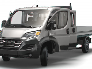 RAM Promaster Crew Cab Truck HQInterior 2023 3D Model