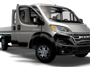 RAM Promaster Crew Cab Truck HQInterior 2023 3D Model