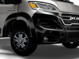 RAM Promaster Crew Cab Truck HQInterior 2023 3D Model