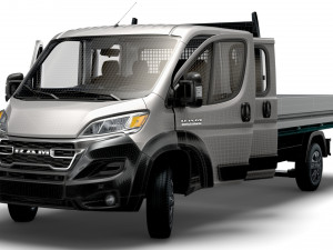 RAM Promaster Crew Cab Truck HQInterior 2023 3D Model