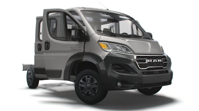 RAM Promaster Chassis Truck CrCab 3450WB HQInterior 2023 3D Model .c4d .max .obj .3ds .fbx .stl .blend 