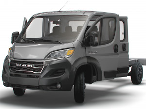 RAM Promaster Chassis Truck CrCab 4035WB HQInterior 2023 Modelo 3D