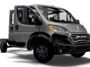 RAM Promaster Chassis Truck CrCab 4035WB HQInterior 2023 Modelo 3D