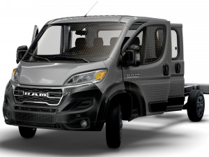 RAM Promaster Chassis Truck CrCab 4035WB HQInterior 2023 Modelo 3D