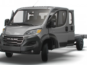 RAM Promaster Chassis Truck CrCab 4035WBXL HQInterior 2023 3D Модель