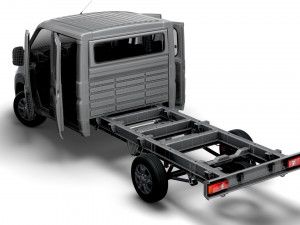RAM Promaster Chassis Truck CrCab 4035WBXL HQInterior 2023 3D Модель