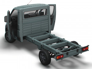 RAM Promaster Chassis Truck SCab 3450WB HQInterior 2023 Modello 3D
