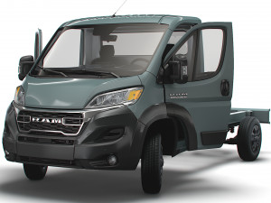 RAM Promaster Chassis Truck SCab 3450WB HQInterior 2023 Modello 3D
