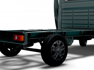 RAM Promaster Chassis Truck SCab 3450WB HQInterior 2023 Modello 3D