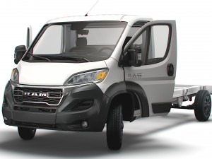 RAM Promaster Chassis Truck SCab 4300WB HQInterior 2023 Modelo 3D