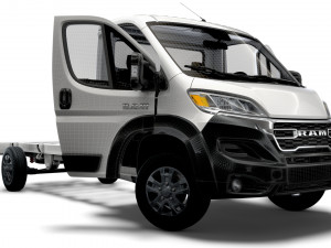 RAM Promaster Chassis Truck SCab 4300WB HQInterior 2023 Modelo 3D