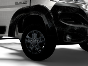 RAM Promaster Chassis Truck SCab 4300WB HQInterior 2023 Modelo 3D
