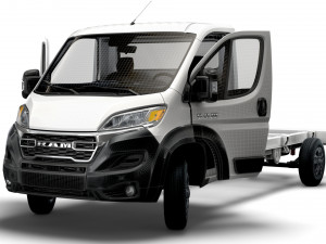 RAM Promaster Chassis Truck SCab 4300WB HQInterior 2023 Modelo 3D
