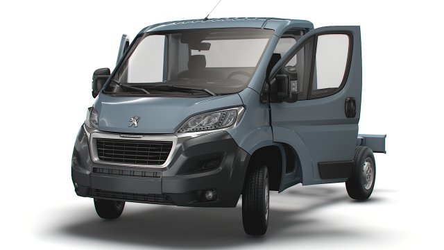 Download Peugeot Boxer Chassis HQInterior SCab 3000WB 2023 3D Model