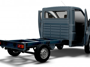 Peugeot Boxer Chassis HQInterior SCab 3000WB 2023 3D Модель