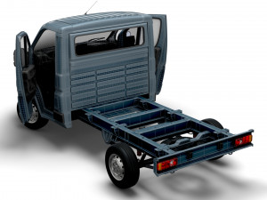 Peugeot Boxer Chassis HQInterior SCab 3000WB 2023 3D Модель