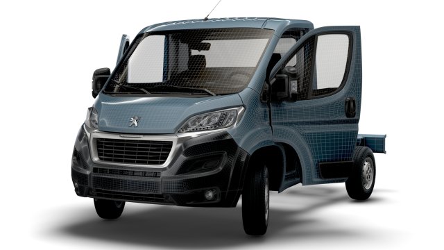 Download Peugeot Boxer Chassis HQInterior SCab 3000WB 2023 3D Model