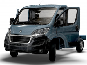 Peugeot Boxer Chassis HQInterior SCab 3000WB 2023 3D Модель