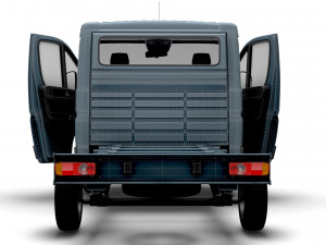 Peugeot Boxer Chassis HQInterior SCab 3000WB 2023 3D Модель