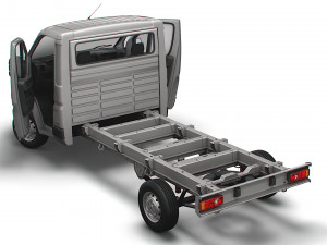 Peugeot Boxer Chassis HQInterior SCab 3800WB 2023 3D Model
