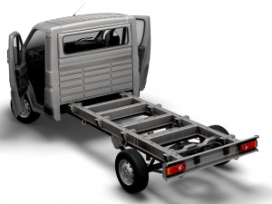 Peugeot Boxer Chassis HQInterior SCab 3800WB 2023 3D Model