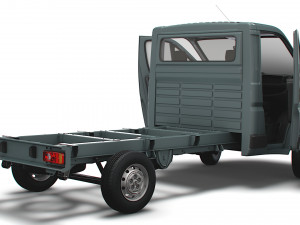 Peugeot Boxer Chassis Truck SCab 3450WB HQInterior 2023 3D Модель