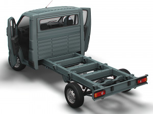 Peugeot Boxer Chassis Truck SCab 3450WB HQInterior 2023 3D Модель